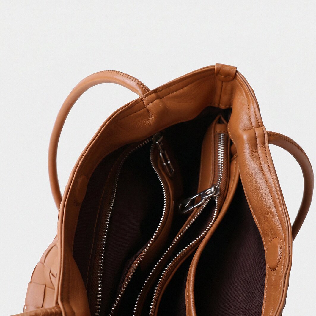 Sienna Woven Leather Tote