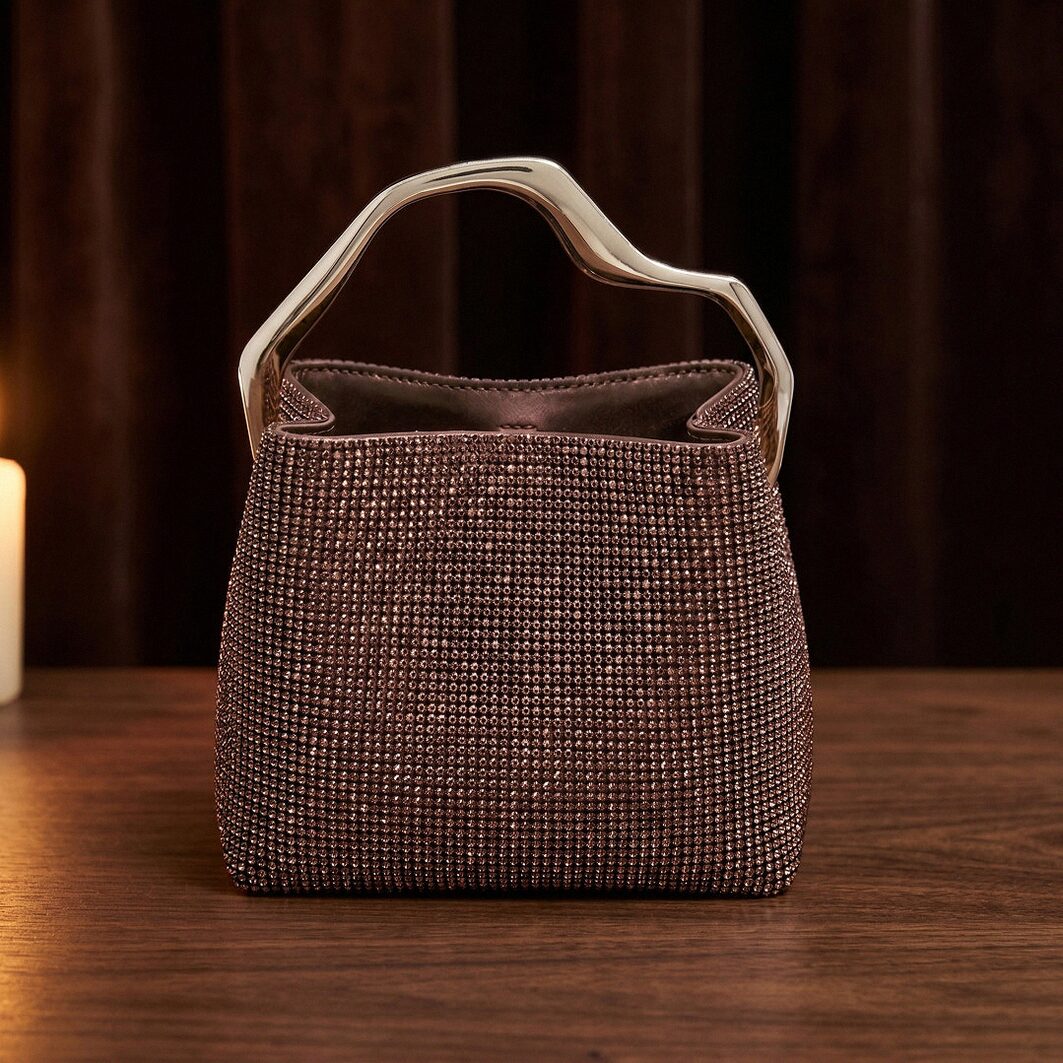 Celeste Crystal Bucket Bag
