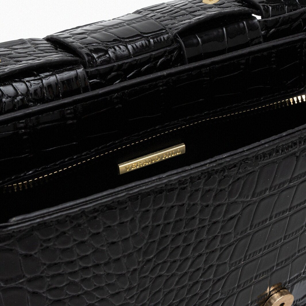 Crocodile Pattern Crossbody Bag
