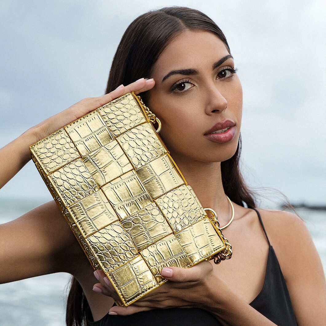 Crocodile Pattern Crossbody Bag