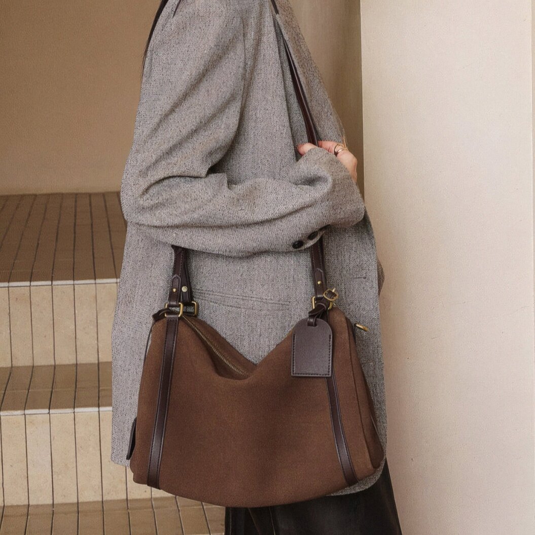 Voyageur Suede Shoulder Bag