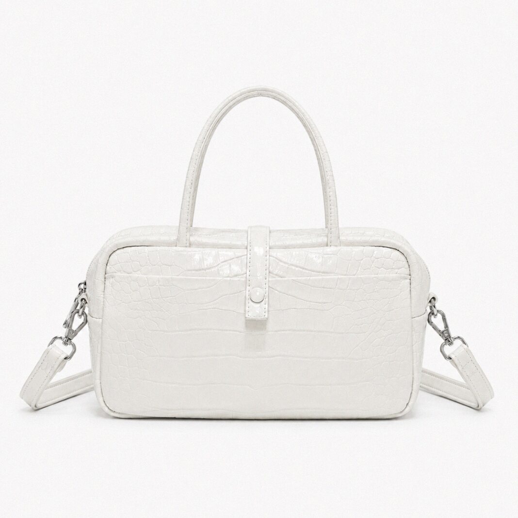 Valentina Croc Boston Bag