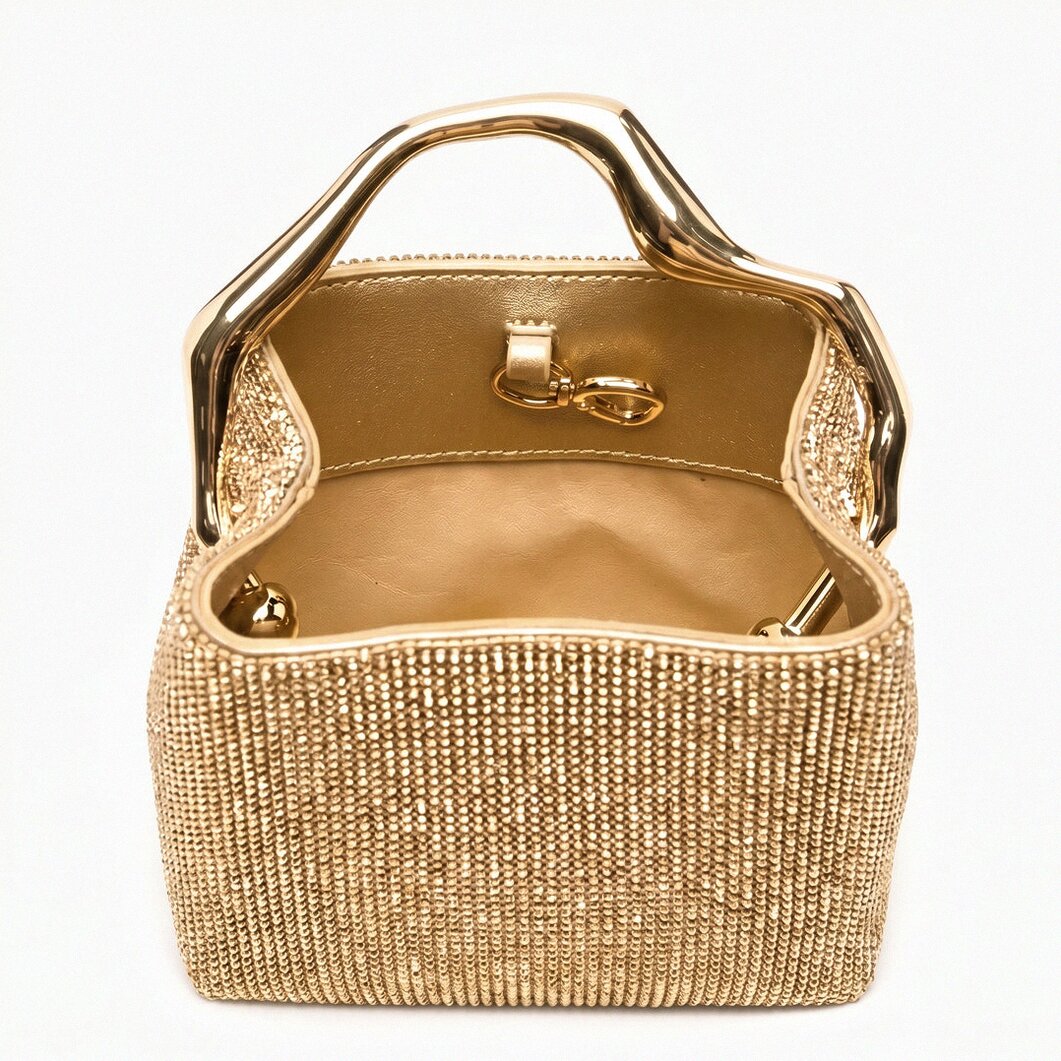 Celeste Crystal Bucket Bag