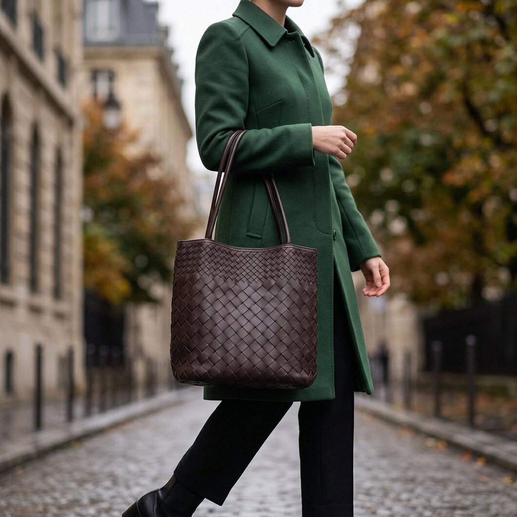 Sienna Woven Leather Tote