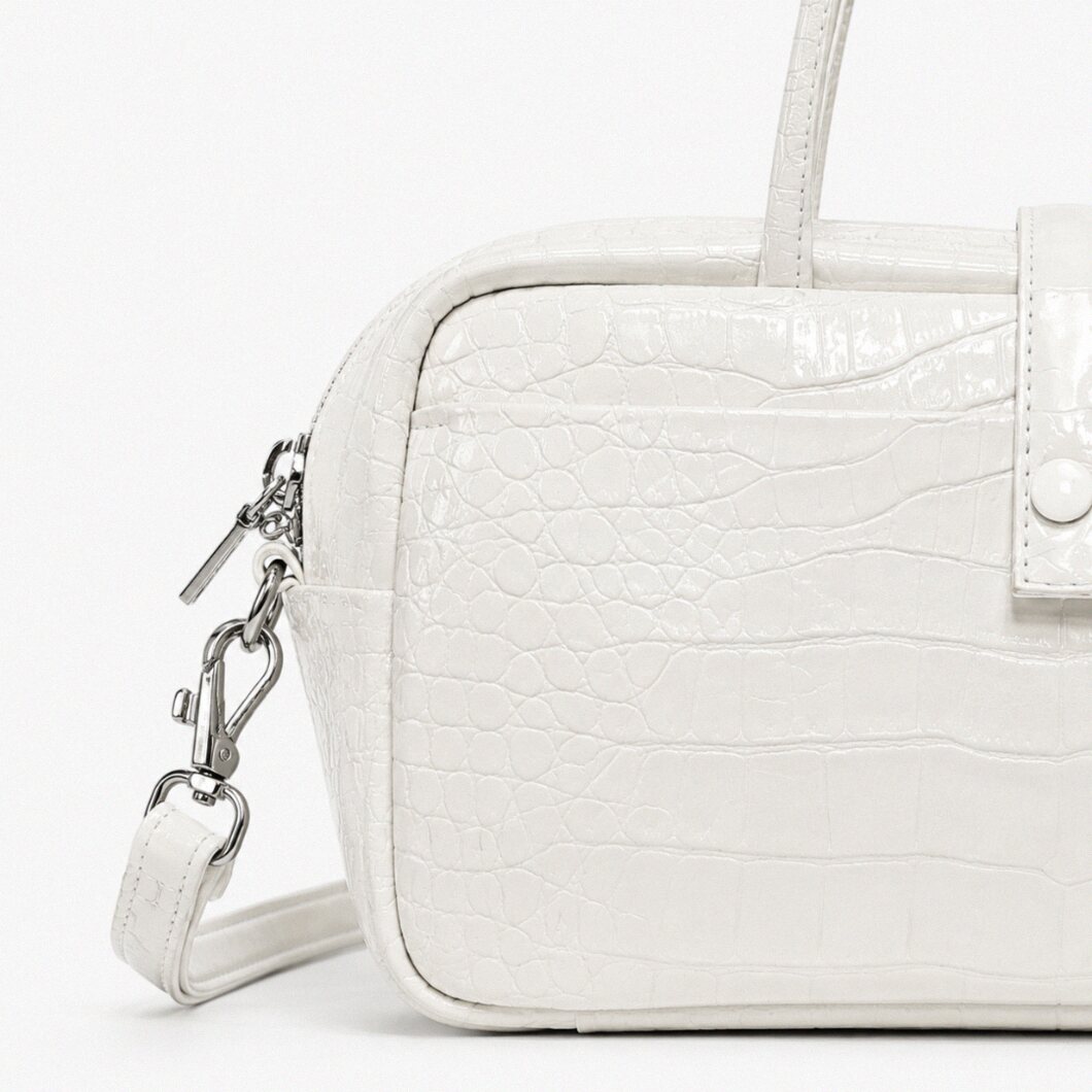 Valentina Croc Boston Bag